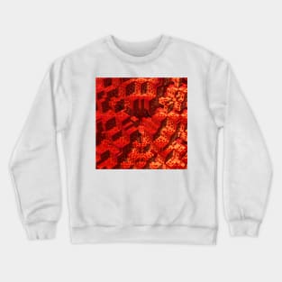 Cubism in Red and Orange Crewneck Sweatshirt